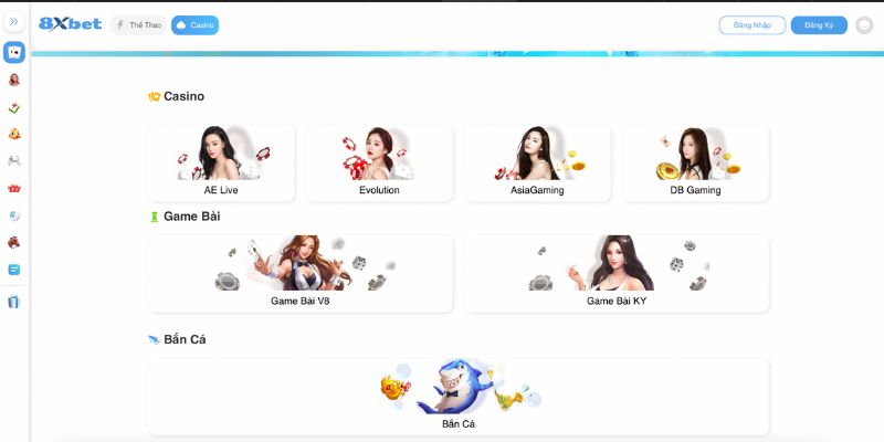 Các siêu phẩm giải trí của nhà cái 8xbet